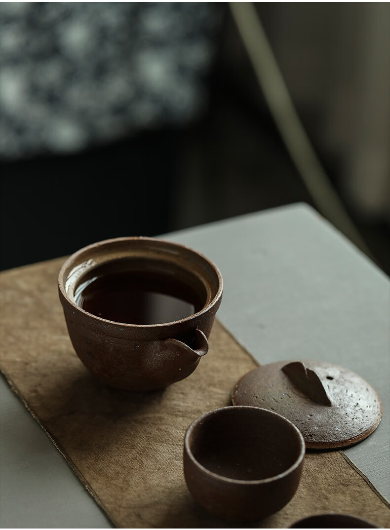 唐昭 景德镇粗陶岩泥茶壶手抓壶如意泡茶壶单壶家用功夫茶具陶瓷个人