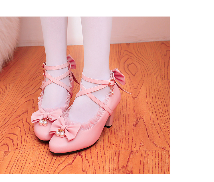 洛丽塔鞋子高跟鞋大码41-42-43女童高跟鞋萝莉超高跟洛丽塔9中大童12