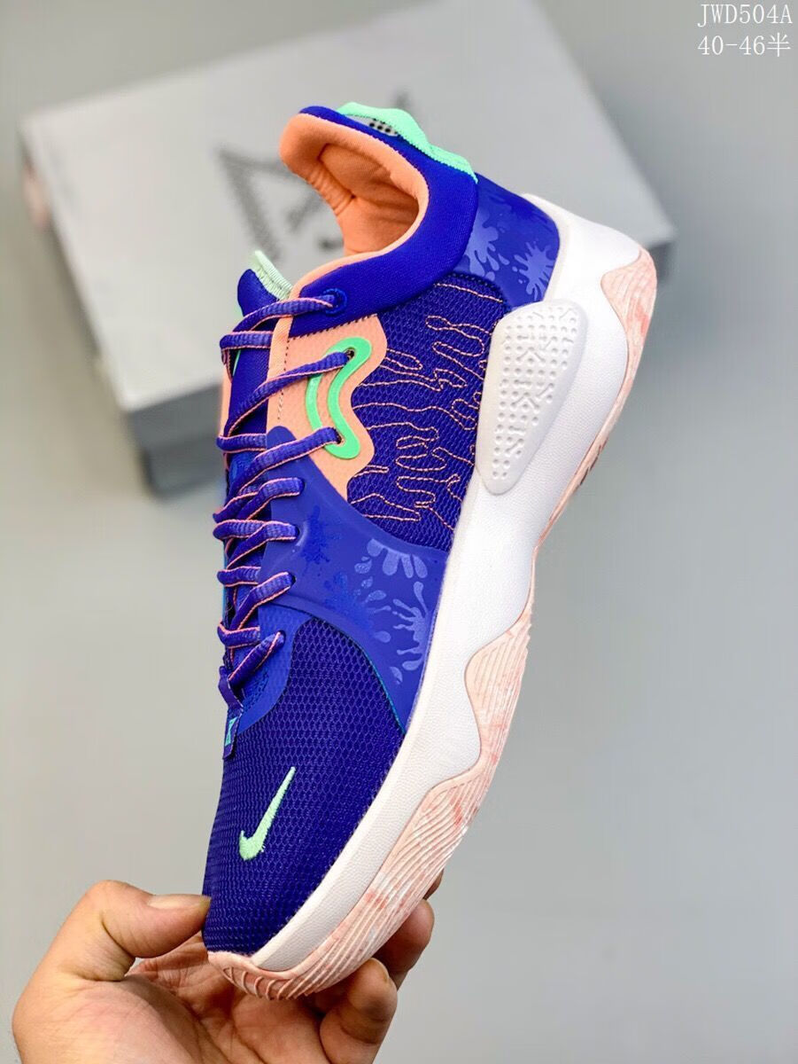 pg5保罗乔治5代低帮泡椒薄荷绿白蓝实战耐磨气垫男运动鞋篮球鞋 , pg5