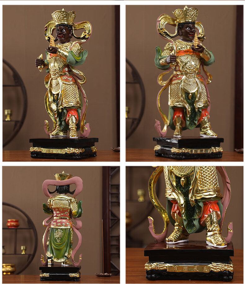 晨林之歌供奉家用摆件四大金刚护法神像佛教寺庙守护神四天王 19寸 48