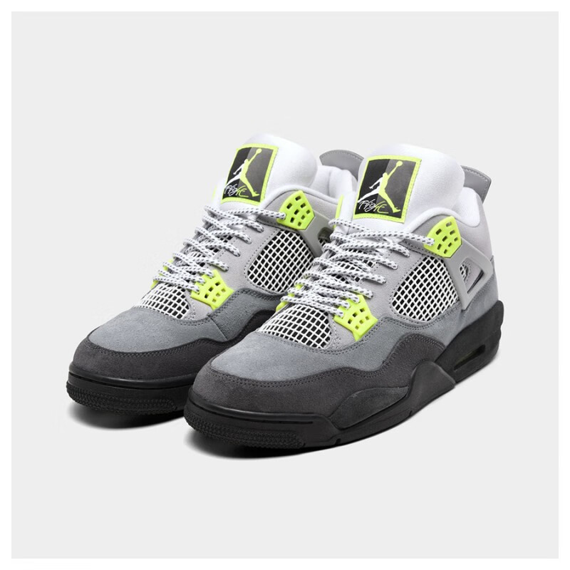 air jordan 4 se neon aj4灰绿 渐变灰翻毛麂皮篮球鞋 ct5342-007 ct