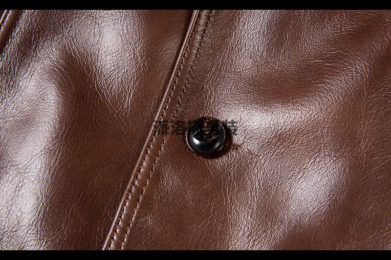 马皮皮衣男男士休闲外套新款捡漏头层油蜡马皮真皮皮衣男士西服翻领大