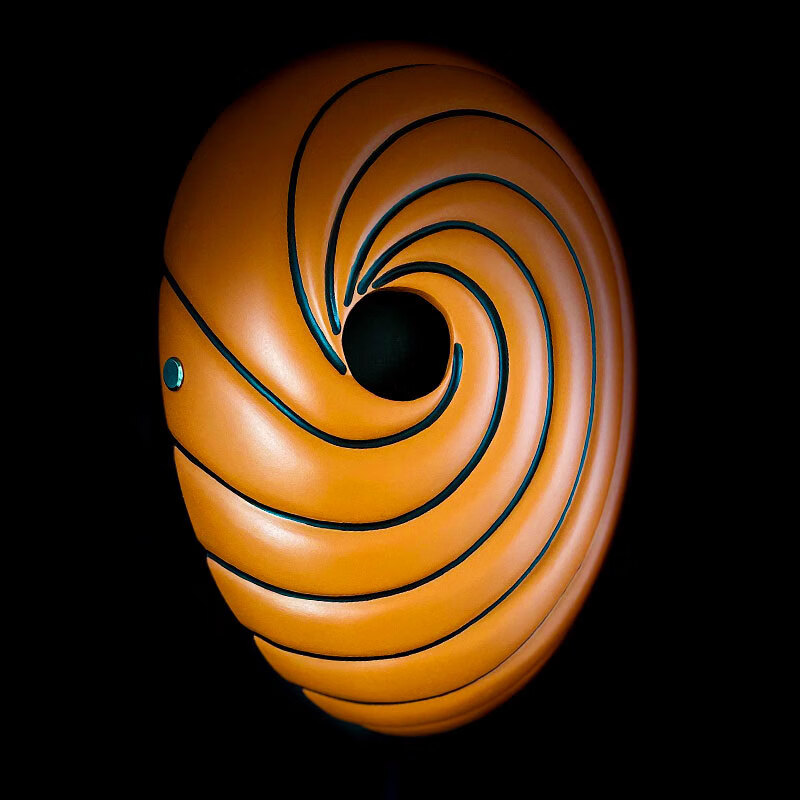 火影忍者宇智波带土面具cos儿童万圣节全脸面具动漫道具周边 三环项链