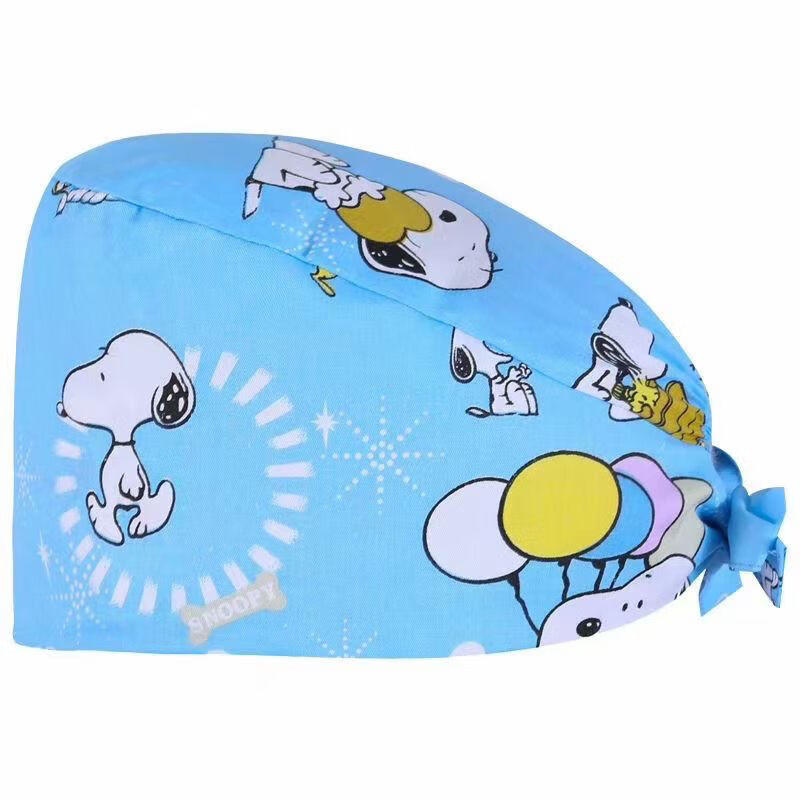 阪铭护士帽女女棉印花护士手术室帽子月子包头帽牙科口腔医生帽男迷鹿