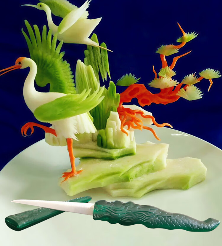 食品雕刻刀主刀雕刻刀厨师雕花主刀水果蔬菜雕刻刀小龙刀黑色60以上73