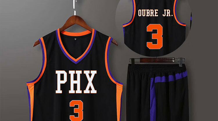 fortlex 太阳队乌布雷3复古球衣定制城市版篮球服套装男德文布克1纳什