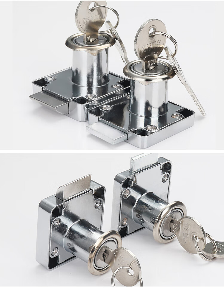 锌合金平头办公桌抽屉锁文件柜柜子锁柜门锁更衣柜锁家用锁具t 斜舌a