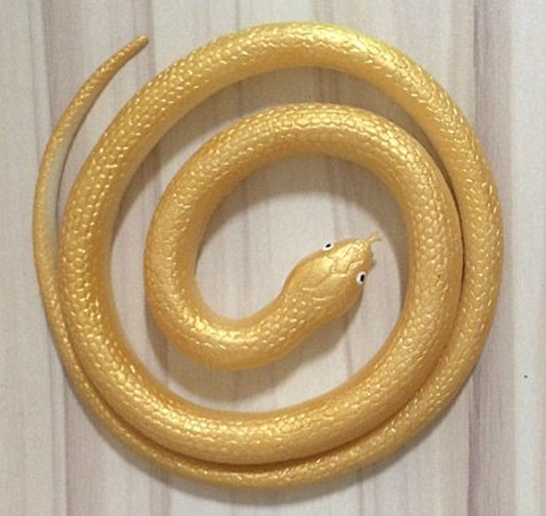 长80厘米橡胶蛇塑料假蛇仿真动物模型玩具软圆头田蛇眼镜蛇生日礼物抖