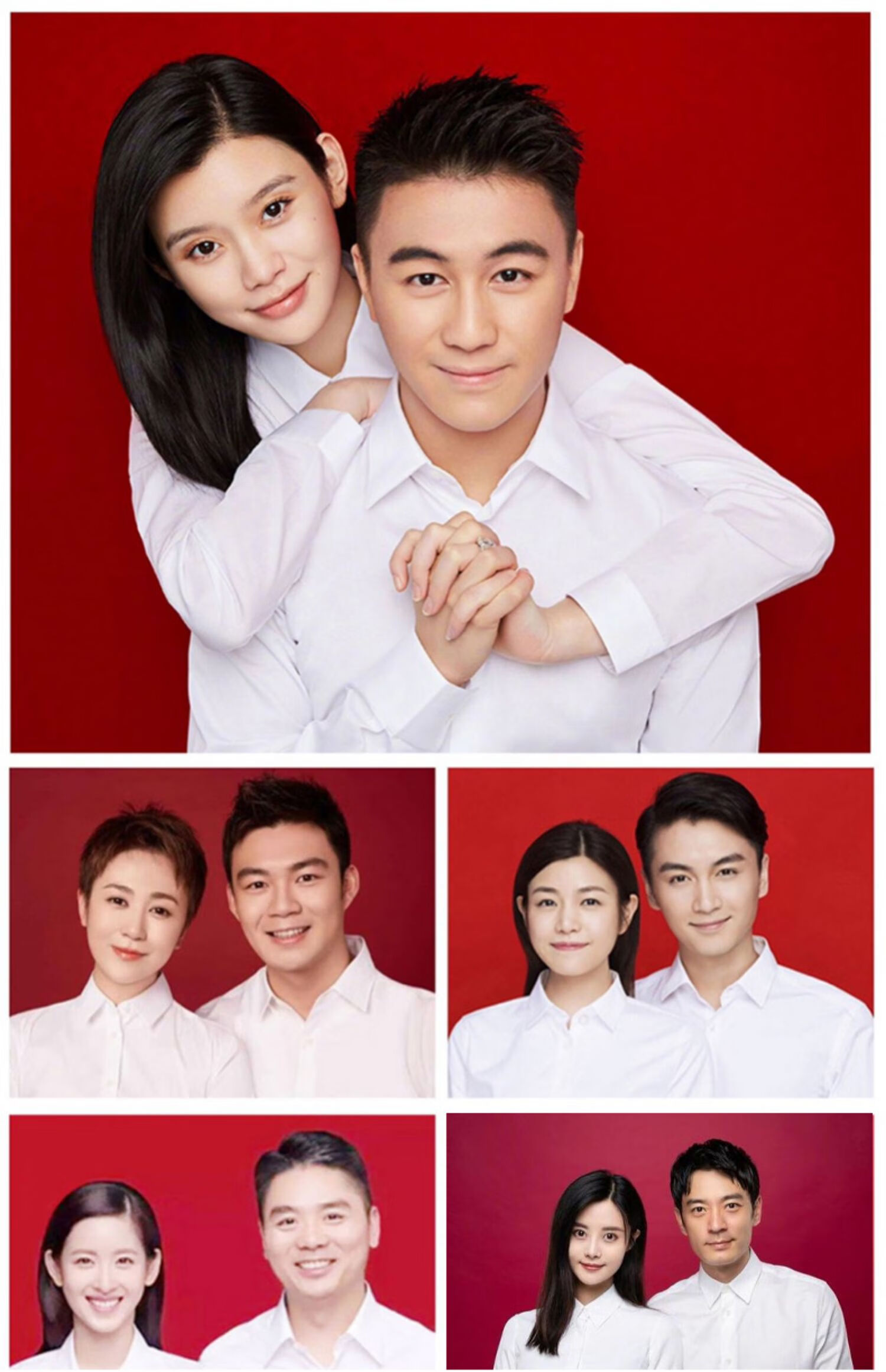 新品领证登记情侣装结婚登记照白衬衫定制刺绣男女拍照衬衣证件照衣服