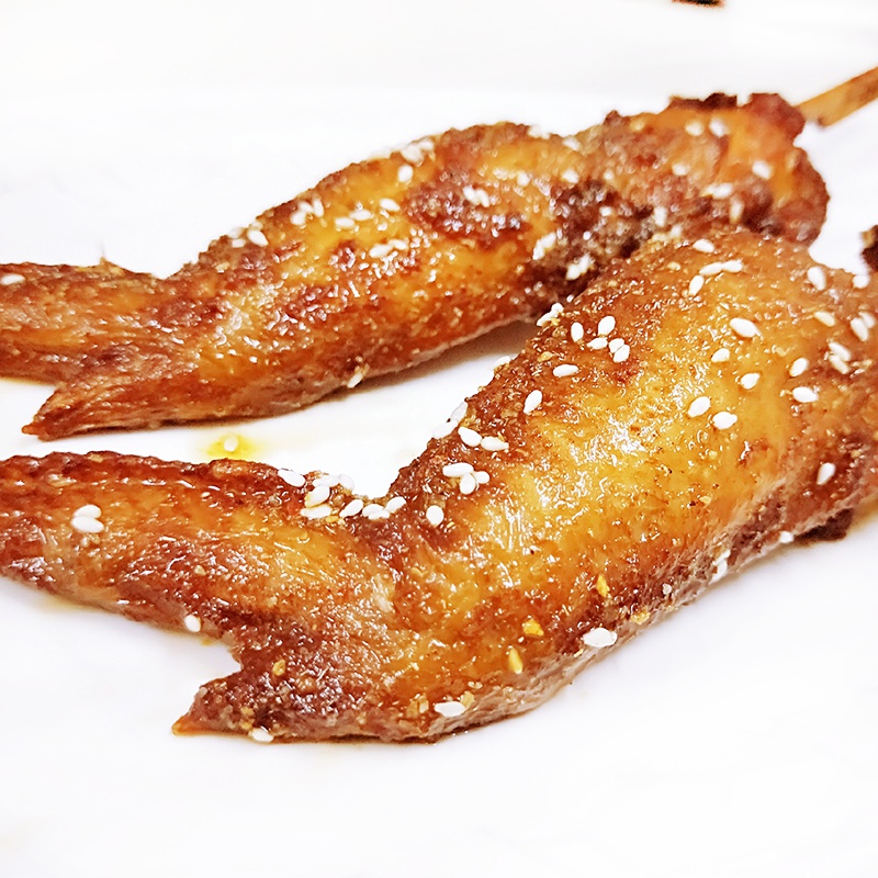 风味蜜制奥尔良烤鸡翅全翅烧烤串食材半成品剑翅10支