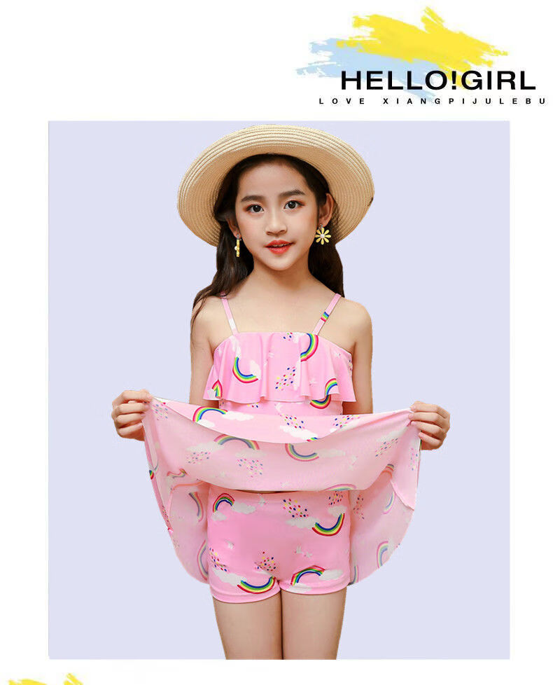 唯坤原创品牌小孩子穿的儿童泳衣女童泳衣女孩游泳衣小中大童分体连体