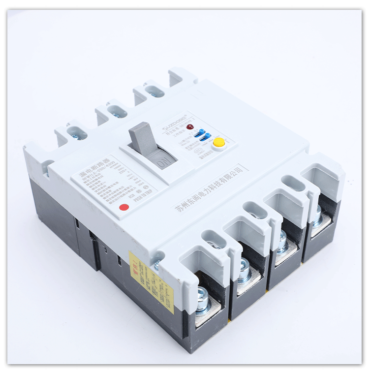三相四线塑壳漏电保护器100a150a160a250a带灯可调380v漏电断路器 100