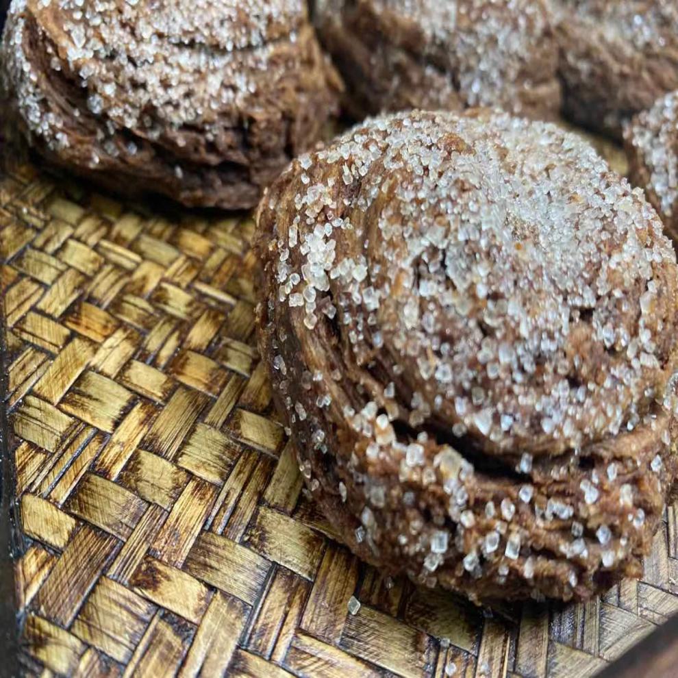 小吃烧饼老螺丝转清真食品新鲜麻酱甜口 白砂糖螺丝转烧饼10个【图片