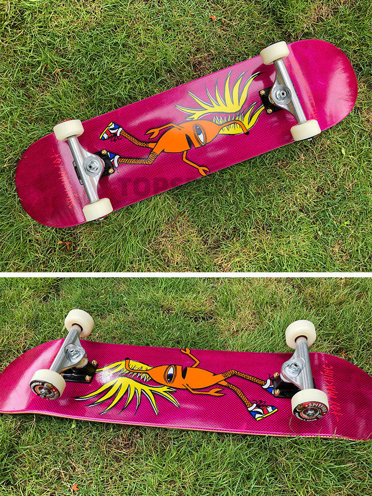 进口toymachine滑板四轮双翘组装diy套板花式特技动作板toy进口套装紫