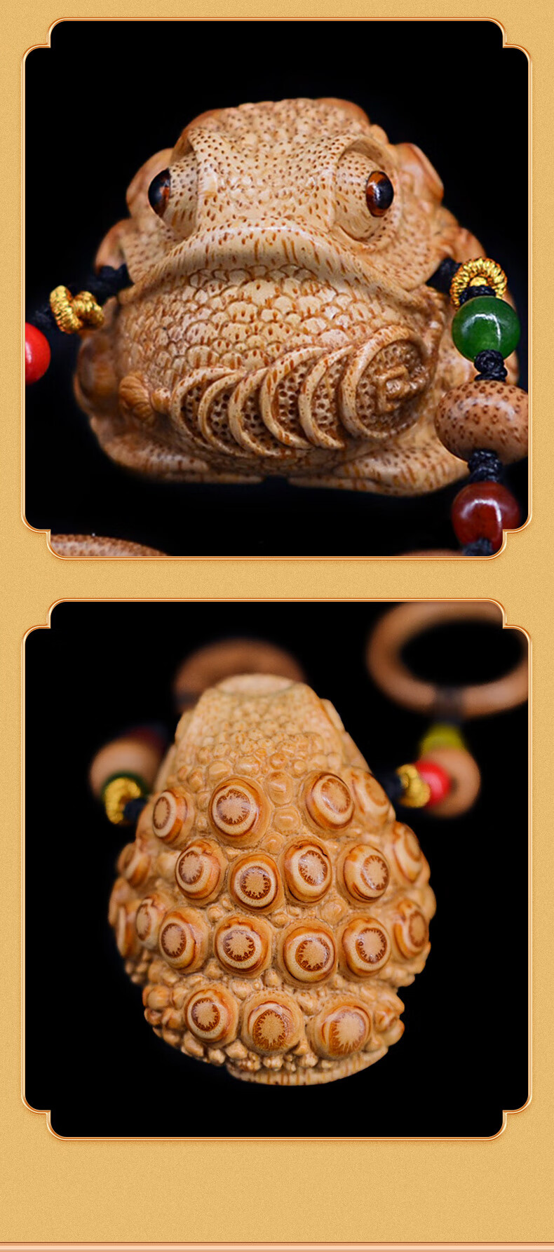 竹根雕手把件竹雕精品名家张念本工老竹根雕地包天金蟾手把件三足呱呱