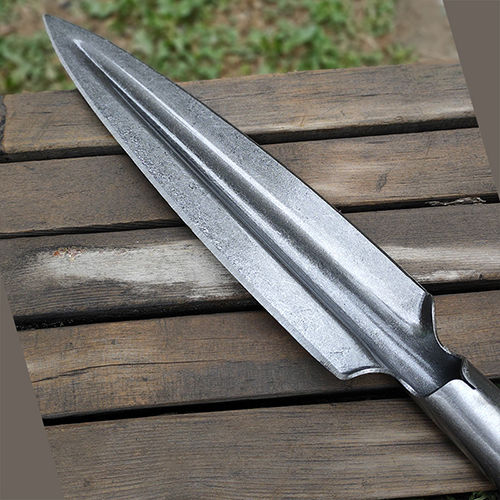 长矛枪头矛头扎枪锰钢一体户外矛冷钢矛霸王枪未开刃 新款矛头 1.