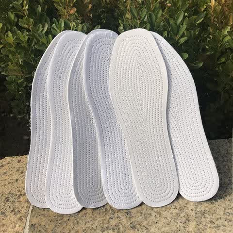 兰惠生活鞋配件纯棉布千层布鞋垫男女手工纳千层底透气吸汗全棉纯白色