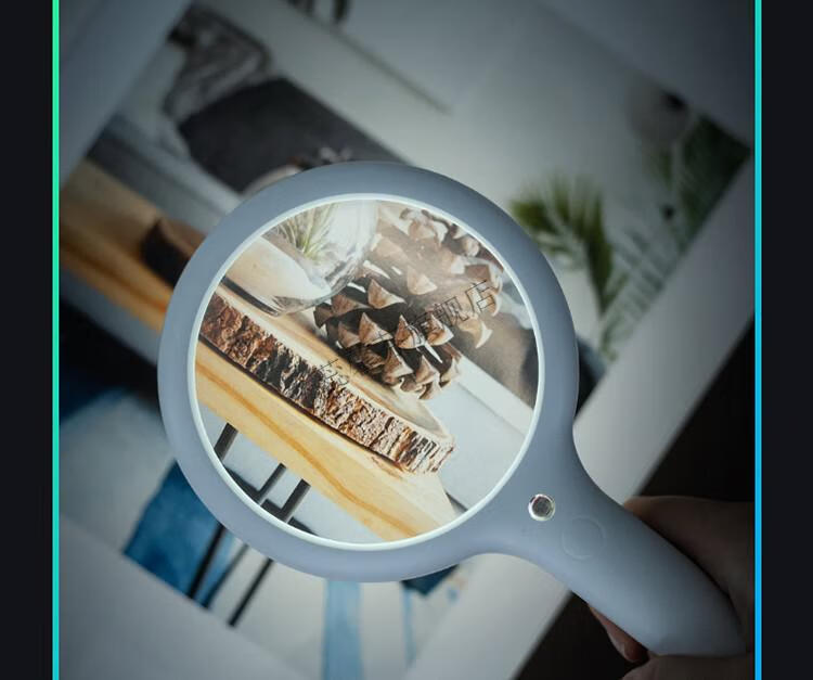 小米(mi) 生态小达多功能智能放大镜光线识别重力感应手持补光老人