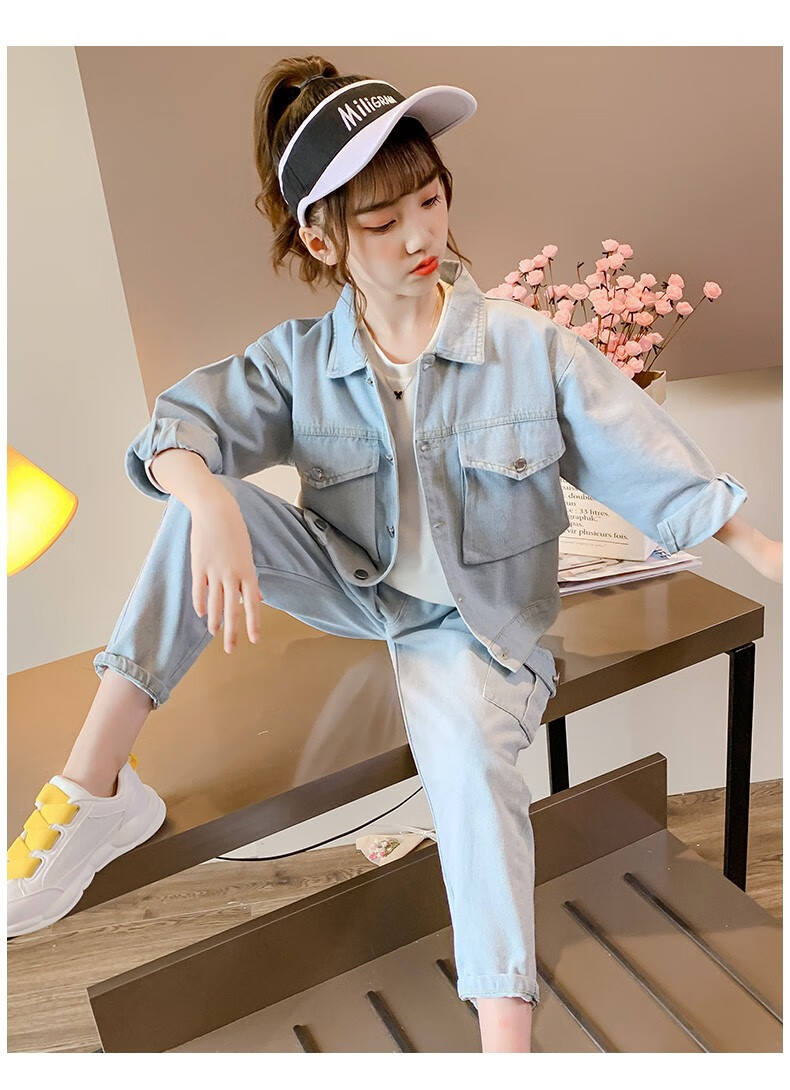 套装春装儿童外套长裤两件套512岁女孩子春秋季中大童学生衣服图片色