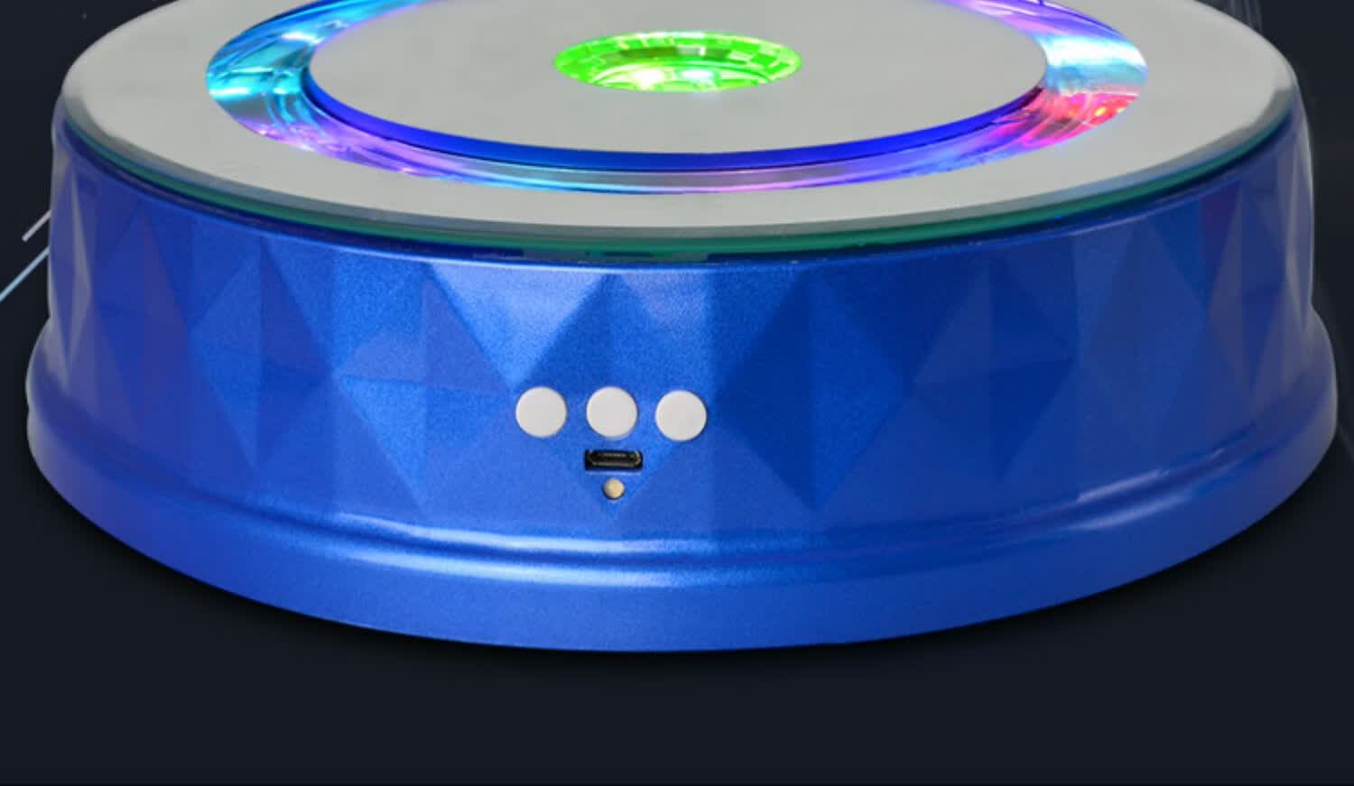 iolkio 带灯转盘直播展示转盘拍摄旋转展示台产品摄影拍照自动电动