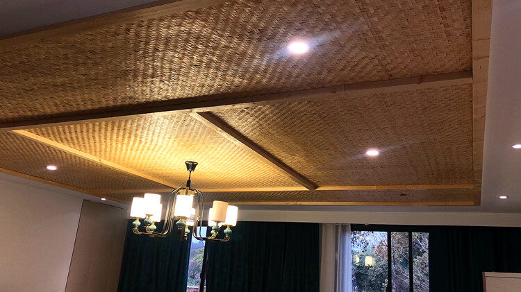 装修竹席碳化装修竹席手工席子吊顶墙面工程装饰用竹篾编防腐防蛀复古