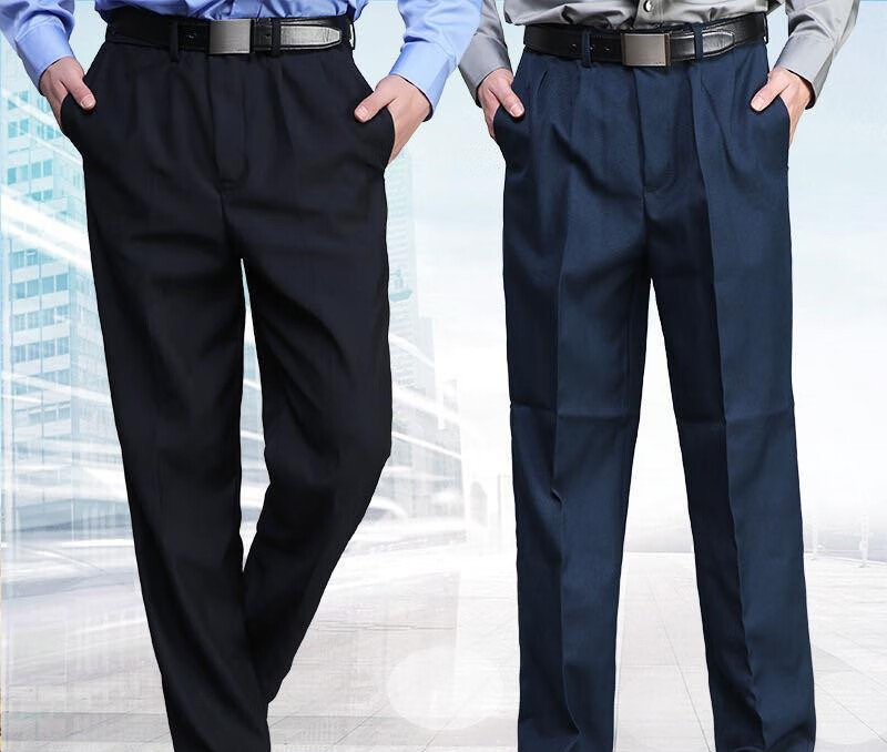 保安裤子男黑色冬裤物业门卫保安工作服新款西裤制服春秋夏裤 黑色