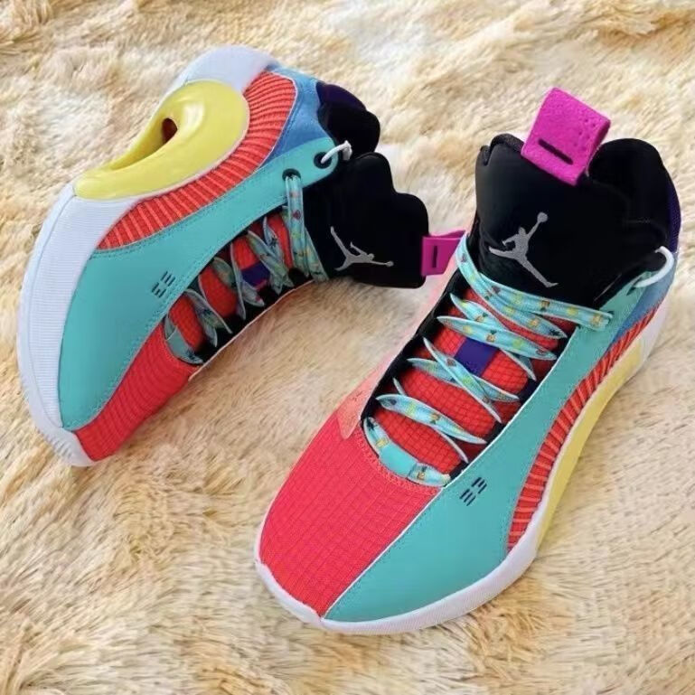 aj乔34代低帮aj35aj36郭艾伦白镭射蜡笔色糖果纯原磨篮球鞋 乔34代low