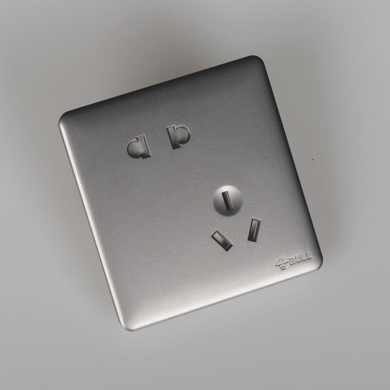 公牛 无边框开关g28星空灰色开关大面板家用86型墙壁暗装5五孔插座