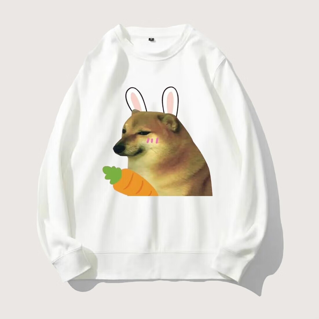 cheems手1办 秋冬季风恶搞卫衣废柴cheems狗子社交表情包社恐男女情侣