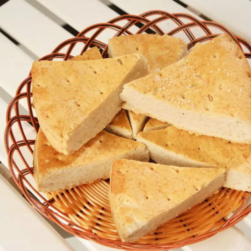 凤翔老锅盔陕西特产宝鸡岐山凤翔发芝麻油酥锅盔八大怪陕西锅盔馍420g