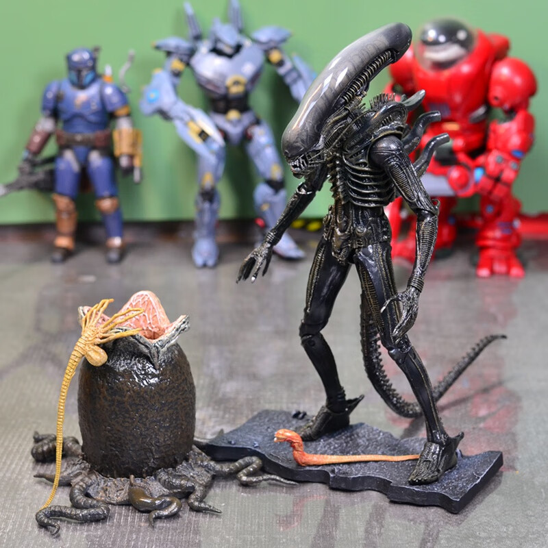 合金neca异形大战铁血战士avp契约异型alien模型可动玩具礼品人类异形
