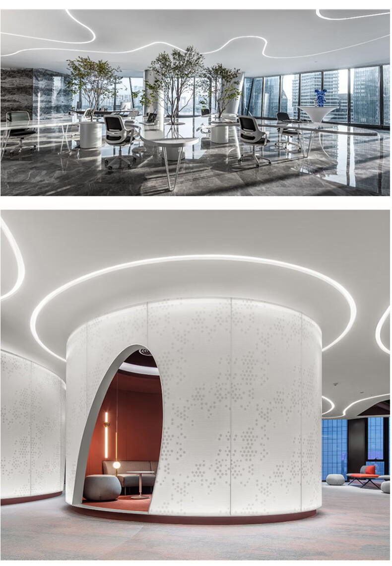 带吊顶线形灯客厅卧室衣柜线性灯弧形柔性暗藏灯槽硅胶灯条1010mm平面