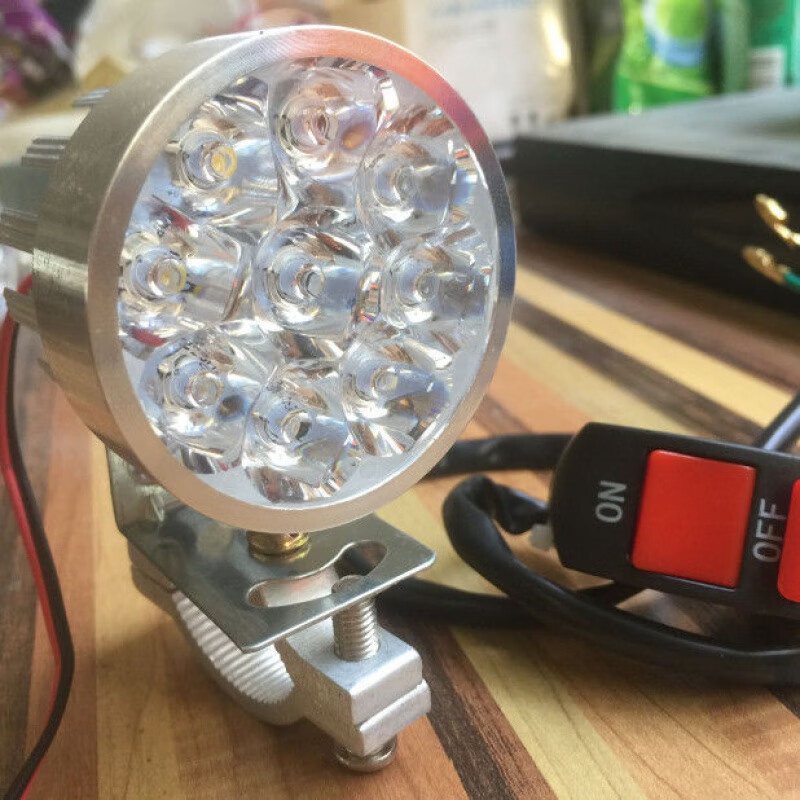 电动车灯led大灯摩托摩托车灯超亮改装灯电动车led灯泡射灯12v48伏60v