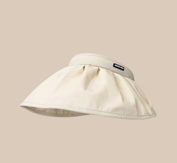 hixc贝壳帽大檐贝壳空顶帽子女夏季遮阳户外出游百搭太阳帽潮奶油橘