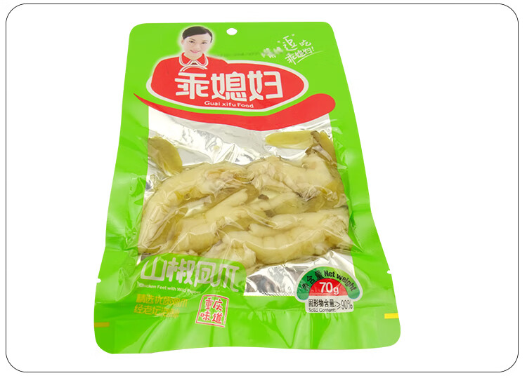 乖媳妇重庆特产山椒凤爪70g包装泡椒鸡爪休闲零食品办公室零嘴