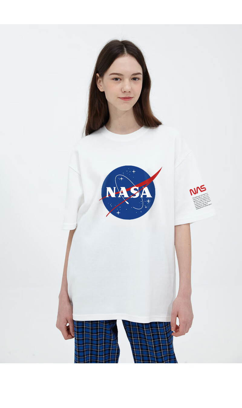 承鹰nasa联名短袖t恤高街美国宇航局男夏季情侣2021夏季潮牌宽松体恤