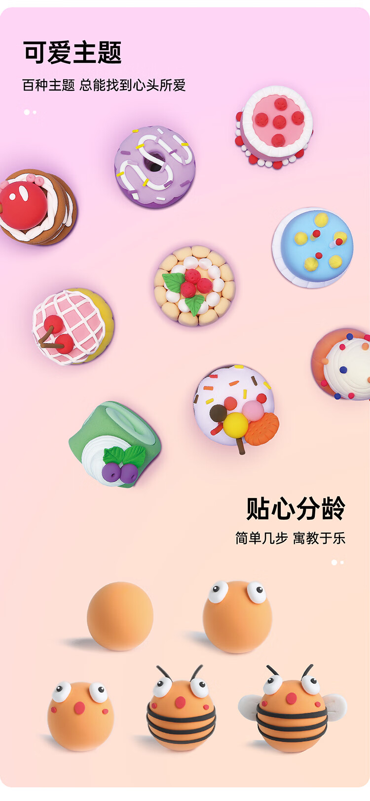 仿食物起泡胶罗弗轻粘土儿童巧乐卡diy材料包手工制作甜品屋十二生肖