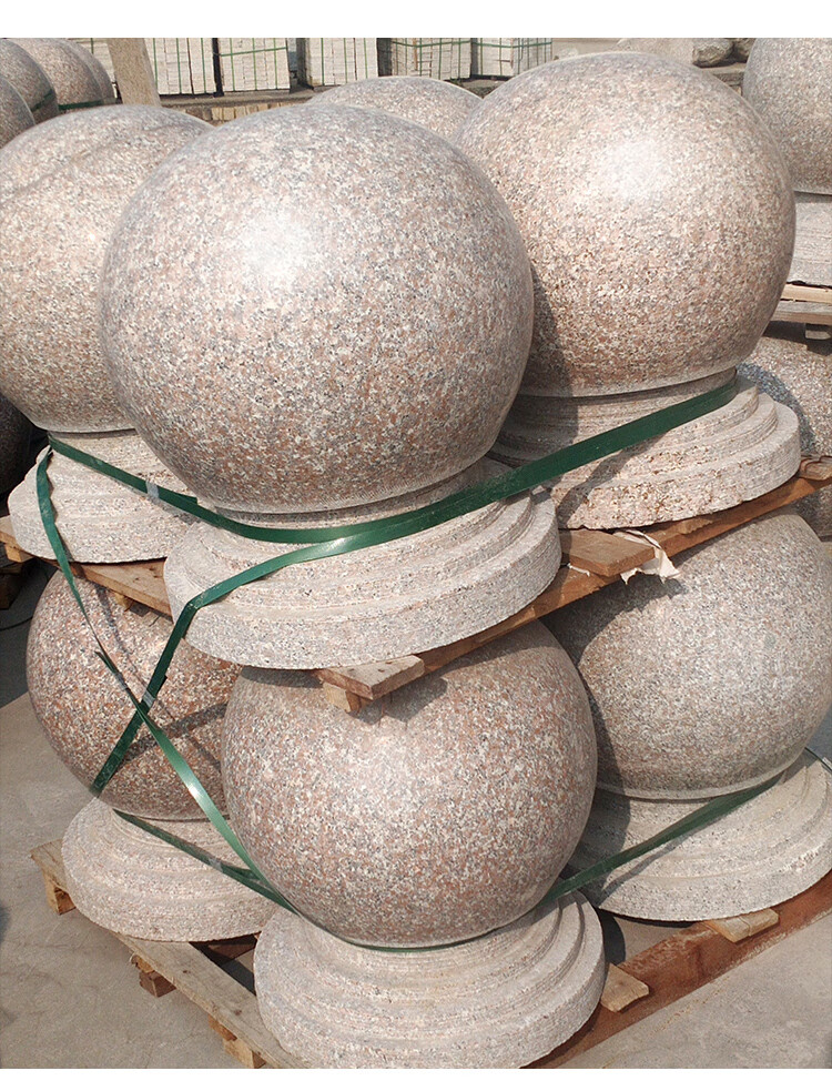 花岗岩挡车石球圆球路障石球广场石墩子户外公园石球门墩柱子摆件