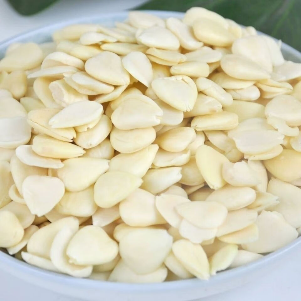 北京同仁堂原料承德南杏仁片脱衣去皮甜杏仁瓣烘焙糕点做茶打豆浆买