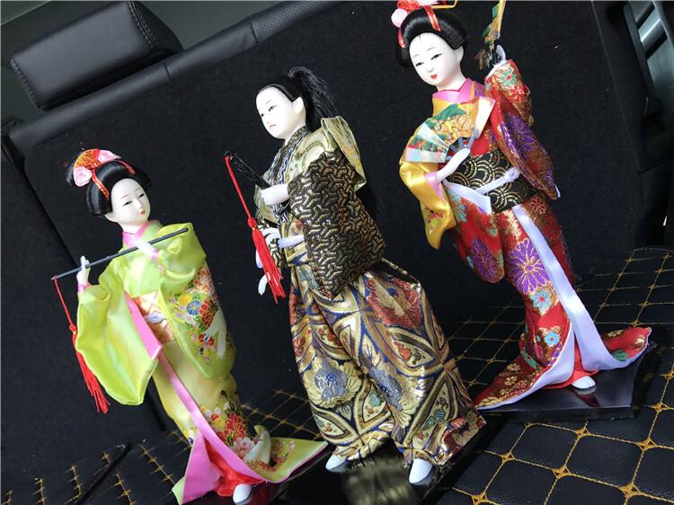 日本武士模型人偶绢人 忍者人形 和服娃娃日式工艺摆件家居料理店装饰