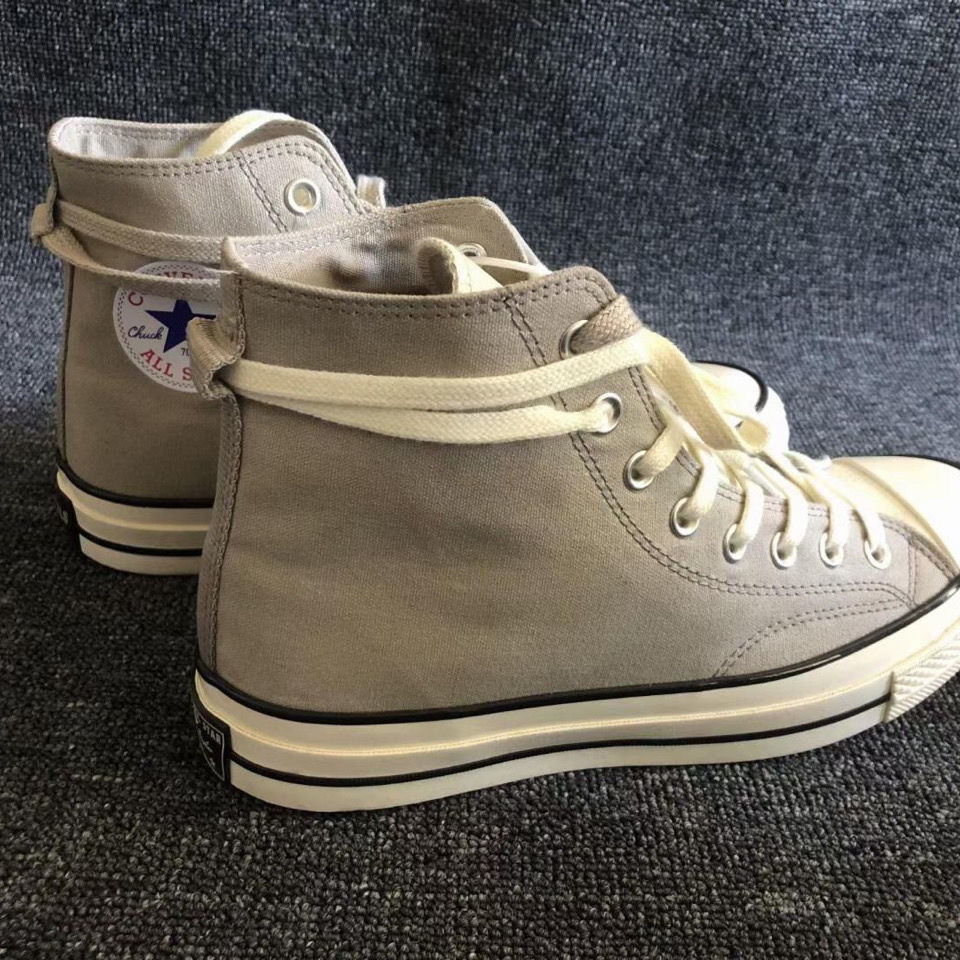 智妤纯原拼色fog联名帆布鞋黑白灰高帮板鞋休闲运动学生百搭男女情侣