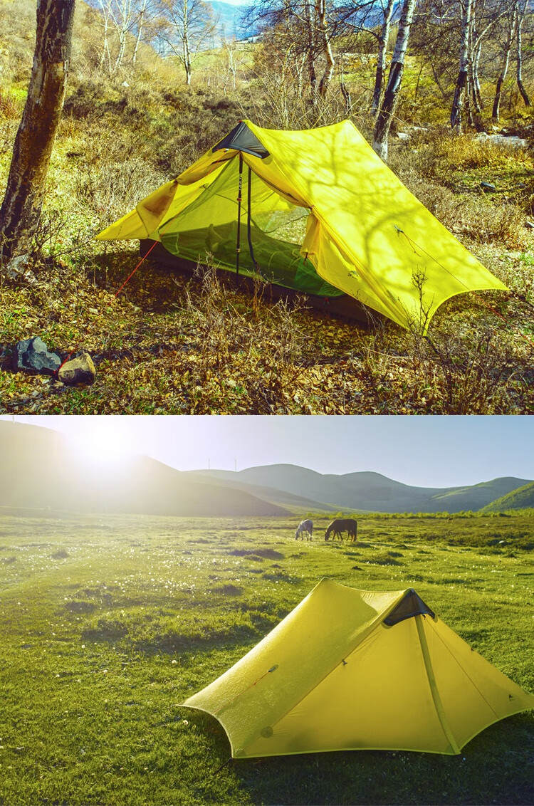 雙人高山帳篷三峰新品單雙人帳篷d超輕無杆帳篷金字塔露營帳雪山高山