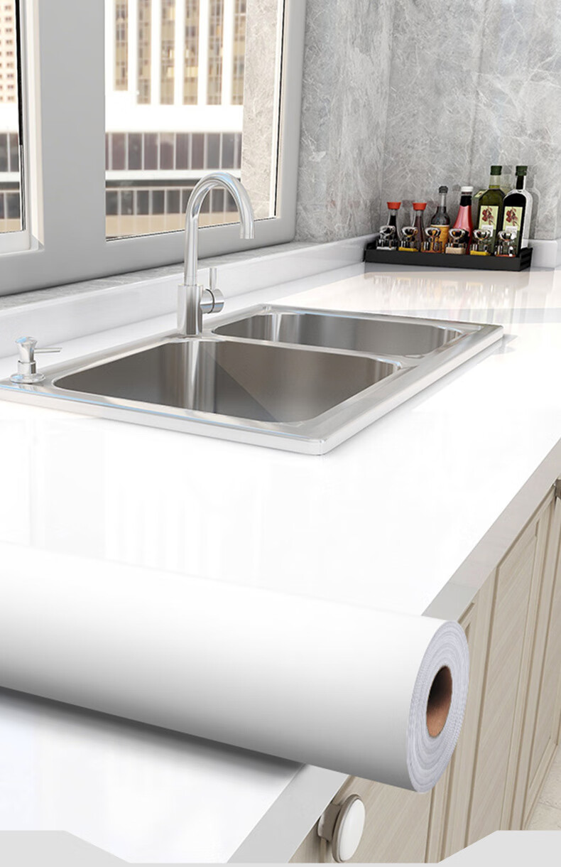 厨房台面贴膜厨房防油贴纸防水防油柜灶台面家具大理石贴膜卫生间翻新