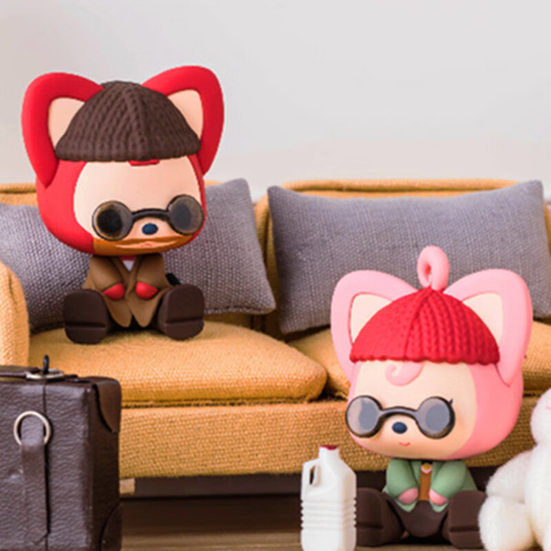 阿狸盲盒天生一对系列潮玩动漫周边车载摆件送女生生日礼物 水管狸