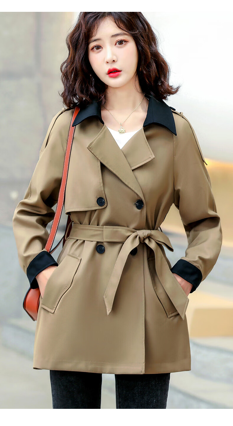 适合30岁3540岁气质妈妈穿的新款小个子风衣外套女2022春秋韩版修身型