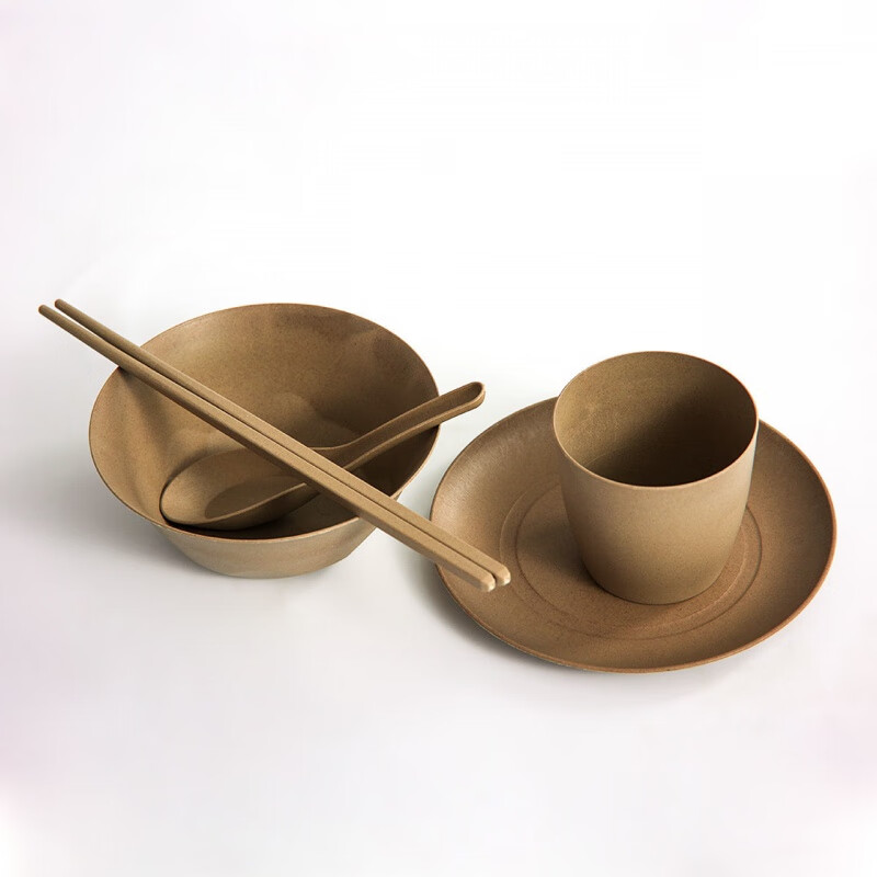 温妤一次性饭盒打包盒一次性稻壳餐具降解加厚耐高温独立包装户外家用