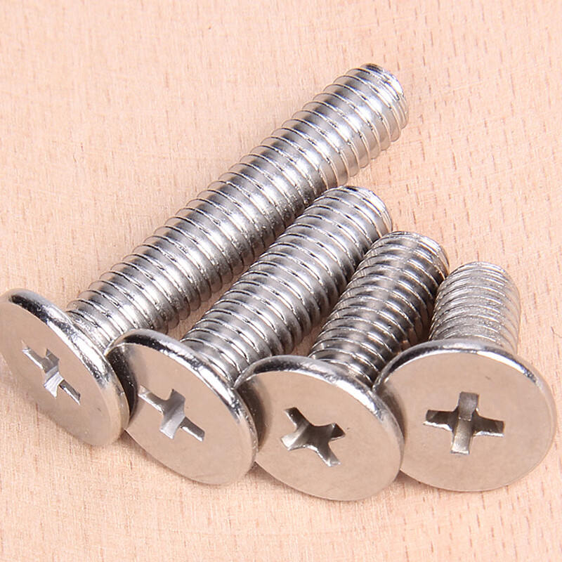 304不锈钢扁平头十字螺钉cm薄螺丝m2m25m3m4m53x4x5x6x8x1020乳白色