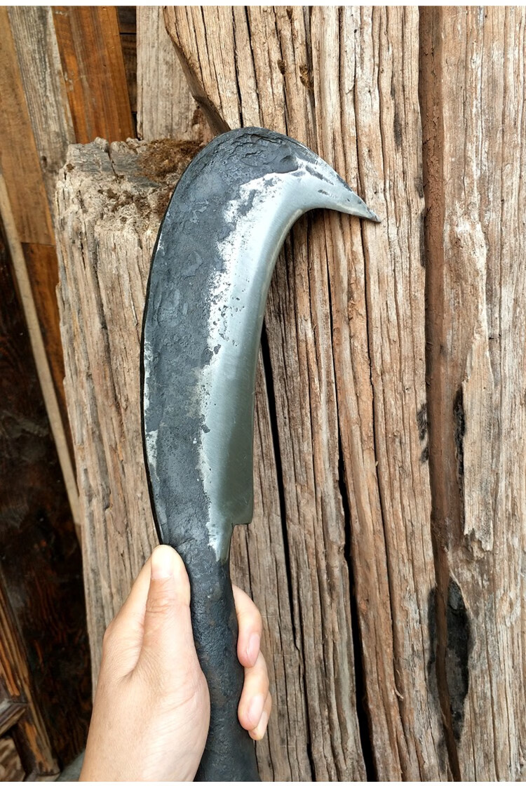 京选优品苗族手工锻打夹钢劈柴破竹户外开路开荒树丛林篾农用灰色60