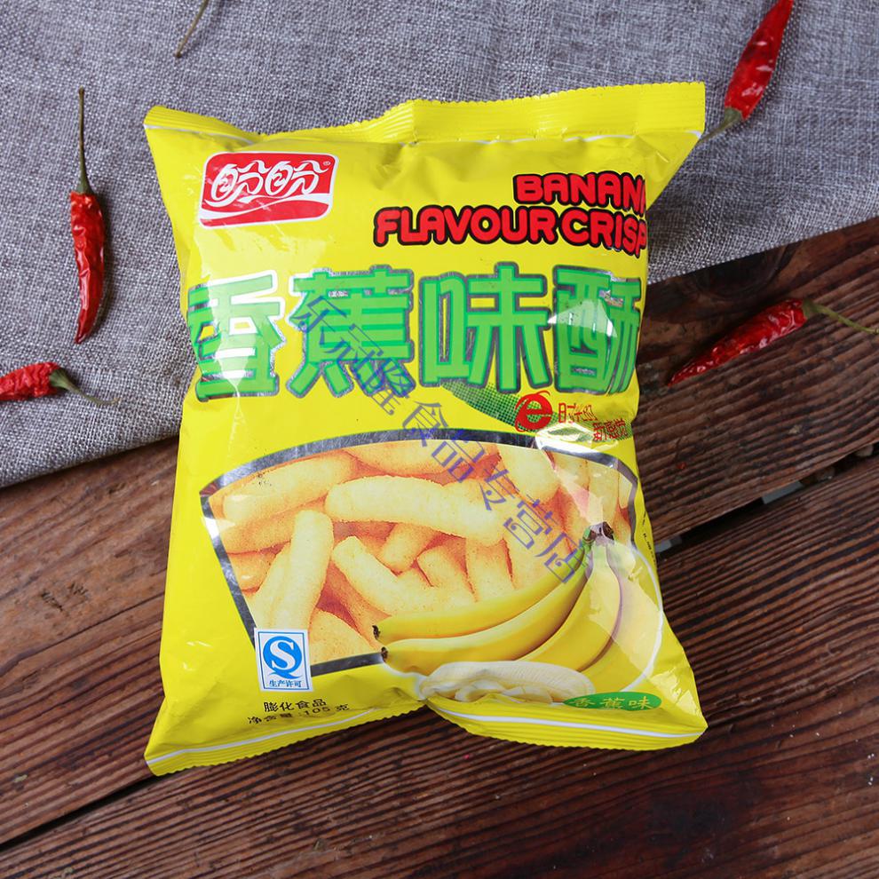 盼盼香蕉味酥盼盼麦香鸡味块105gx4袋起香辣鸡块香蕉酥办公室膨化食品