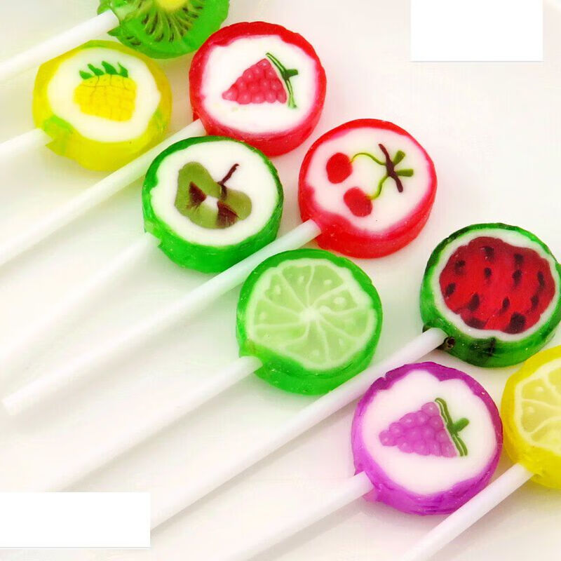 网红棒棒糖60支水果切片棒棒糖5支散装试吃体验喜糖糖果年货节 20支